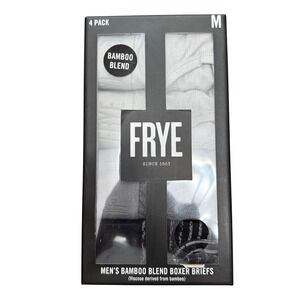 Frye Boxer Briefs Mens Medium Grey Black 4 Pack Bamboo Blend Stretch NIB New